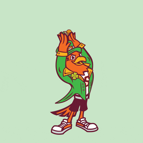 Saint Patricks Day Rooster Confetti GIF