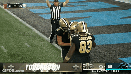 Saints Vs Panthers Football Game GIF
