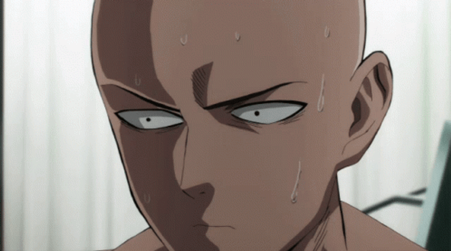 Saitama Angry Thinking Face GIF