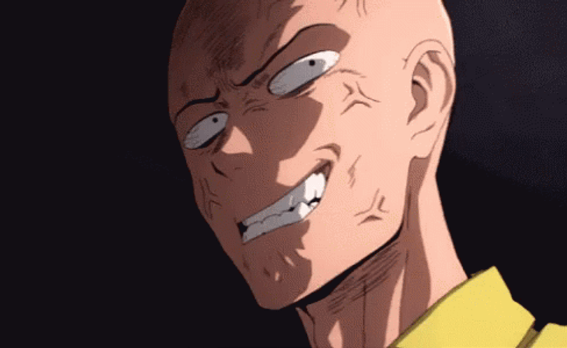 Saitama Gritting His Teeth GIF