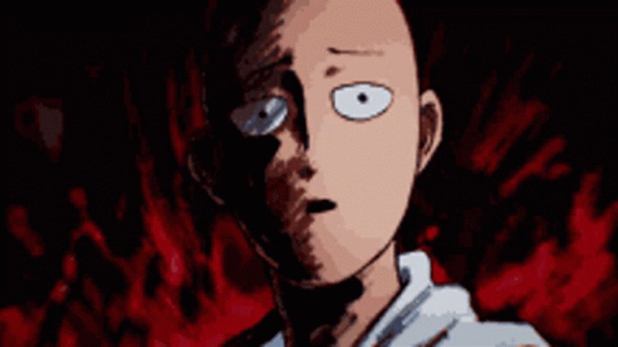 Saitama Mad Blank Face GIF