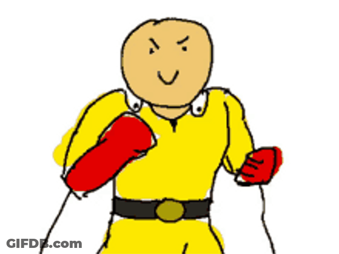 Saitama One Punch Man Punching GIF