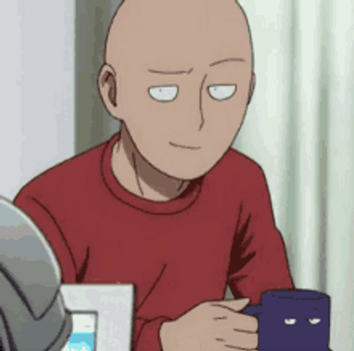 Saitama Raising His Brows GIF