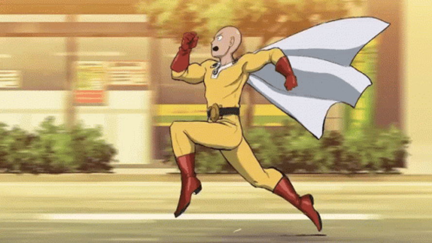 Saitama Running Fast GIF