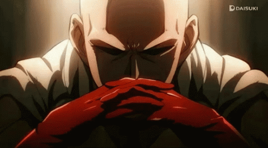 Saitama Serious Thinking GIF