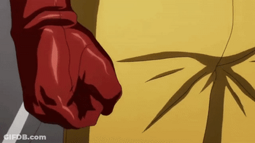 Saitama Strong Punch GIF