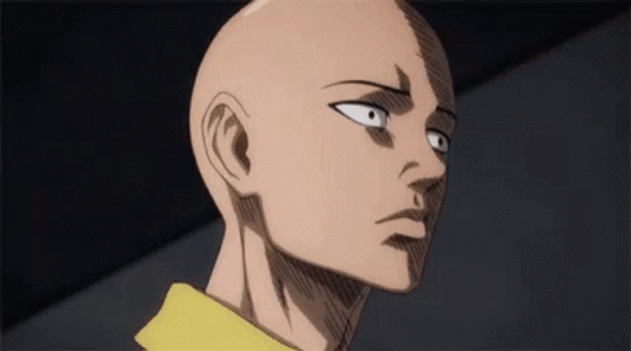 Saitama Weird Staring GIF