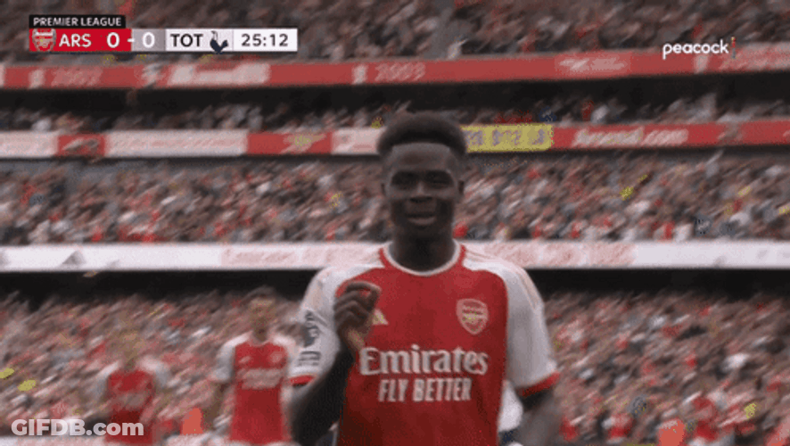 Saka Acting Throw Dart GIF
