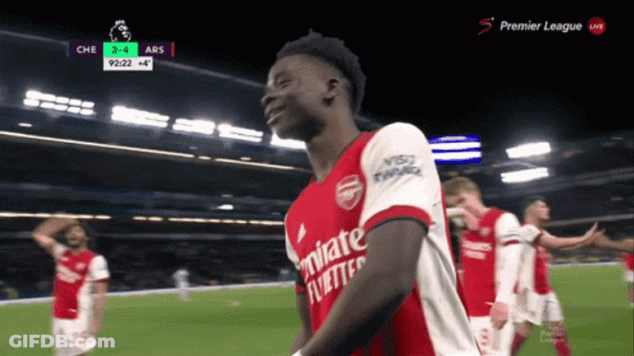 Saka And Martin Ødegaard Hug GIF