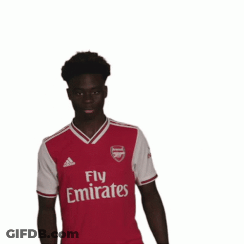 Saka Doing Cross Sign GIF