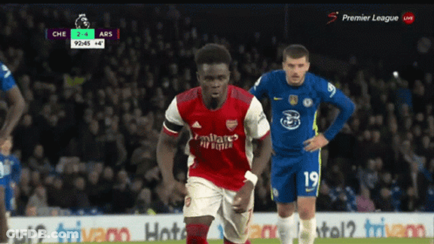 Saka Kick Hard The Football GIF