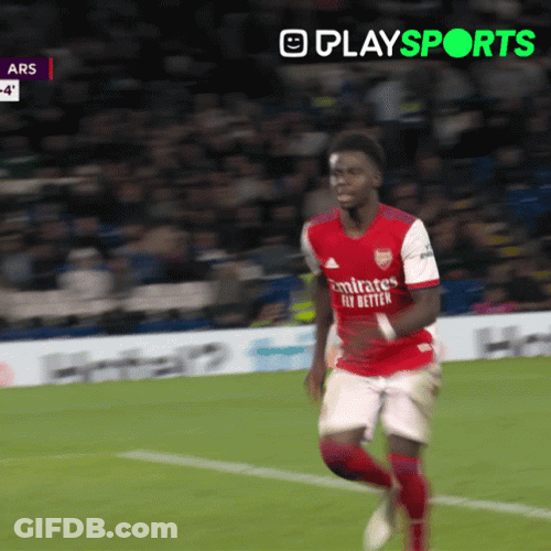 Saka Running To Audience GIF