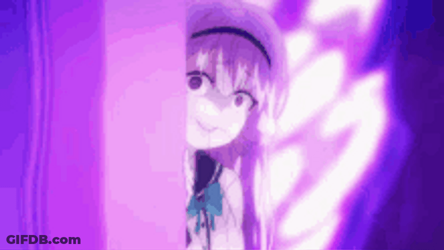 Sakura Akino Peeking Hide Yandere GIF