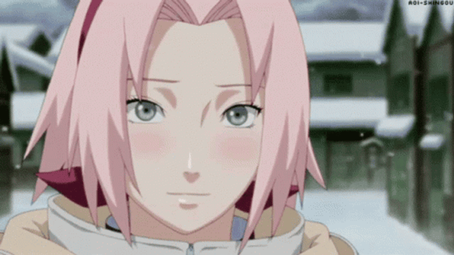 Sakura Haruno Blushing GIF