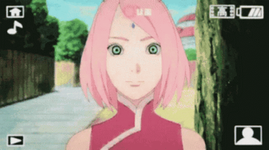 Sakura Haruno On Camera GIF