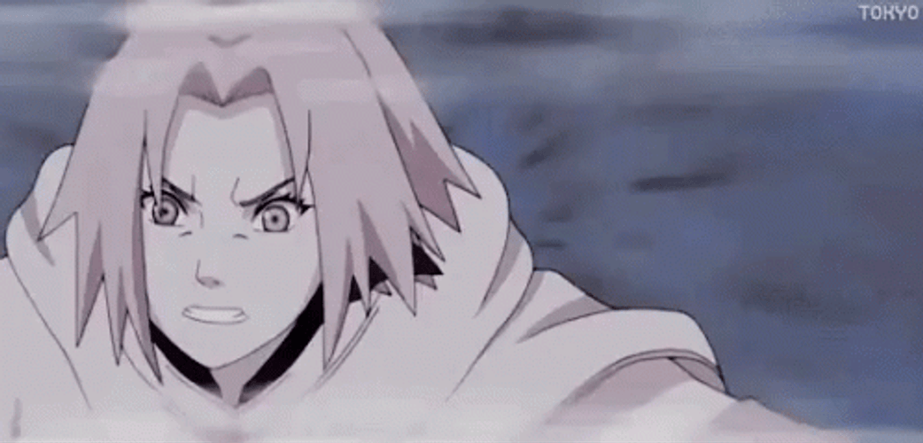 Sakura Haruno Powerful Punch GIF