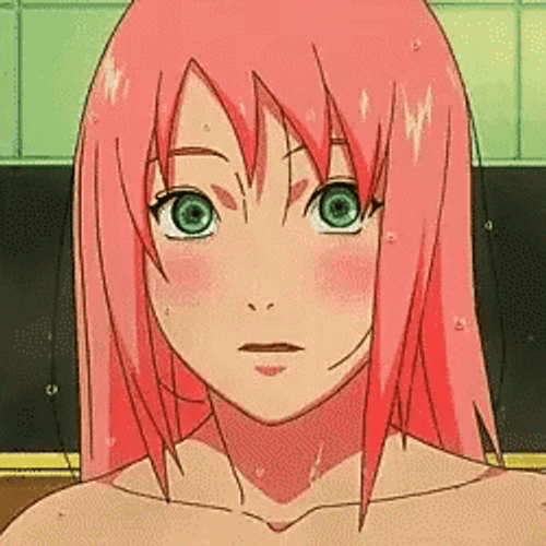 Sakura Haruno Soaking Wet GIF