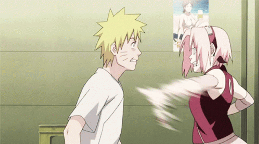 Sakura Slap Naruto GIF