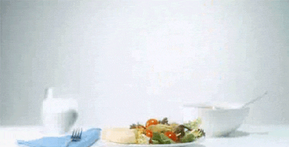 Salad Jump Slow Motion GIF