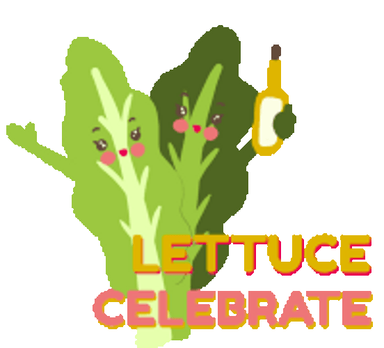 Salad Lettuce Celebrate Sticker GIF