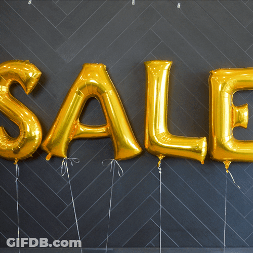 Sale Gold Balloon GIF