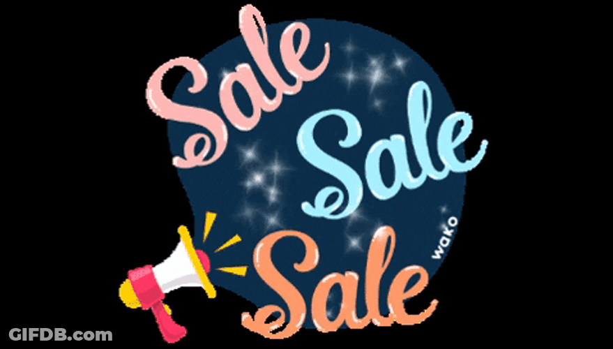 Sale Text And Megaphone GIF