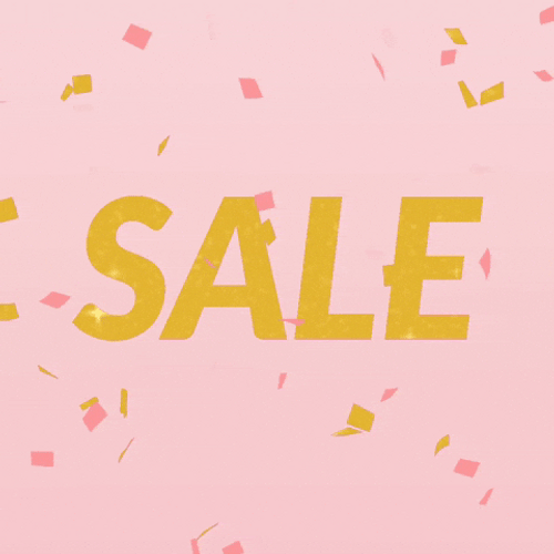 Sale Word With Falling Confetti GIF