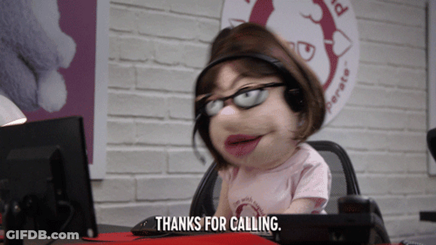 Sales Representative Puppet GIF