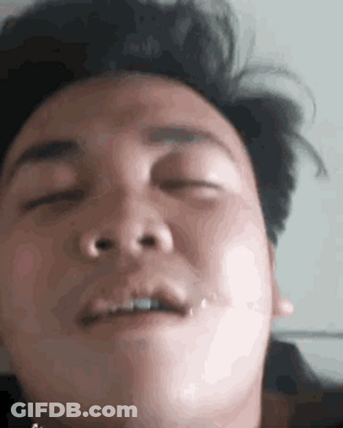 Salivating And Snoring Guy GIF