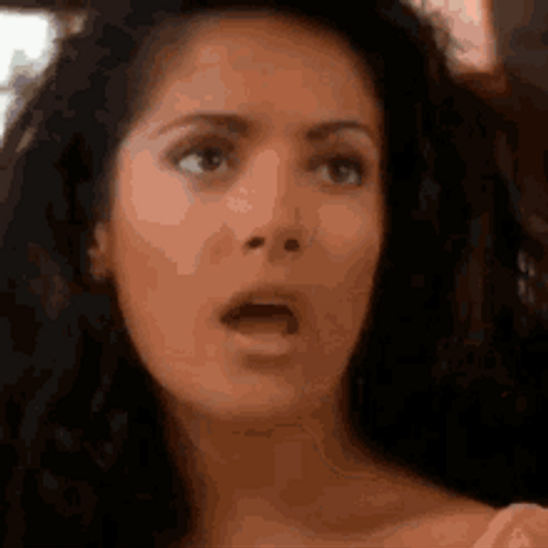 Salma Hayek Eyebrows Up GIF