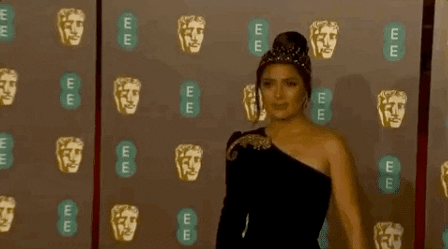 Salma Hayek Red Carpet Look GIF
