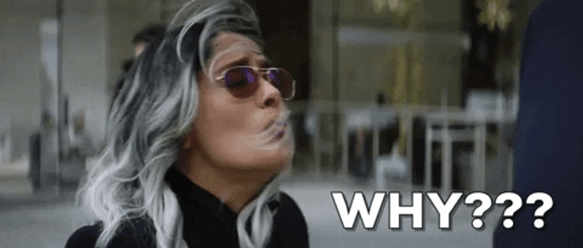 Salma Hayek Saying Why GIF