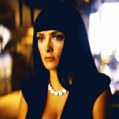 Salma Hayek Worried Stare GIF