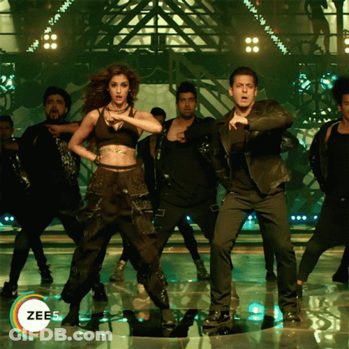 Salman Khan And Disha Patani Cabbage Patch Dance GIF