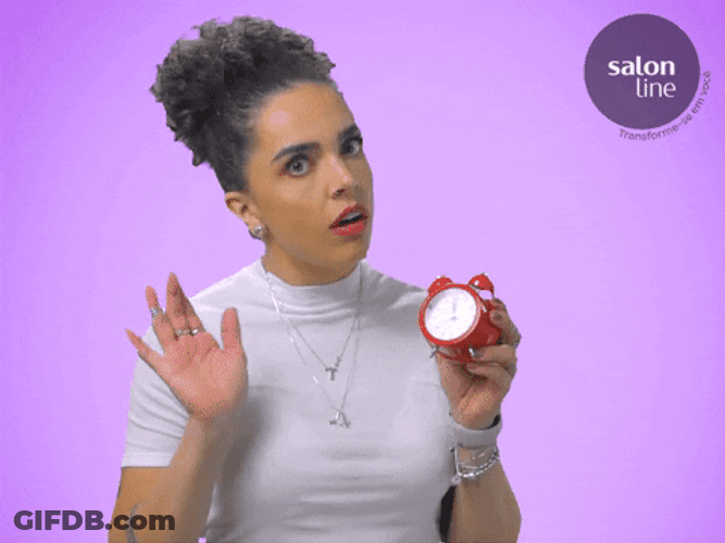 Salon Line Clock Late GIF