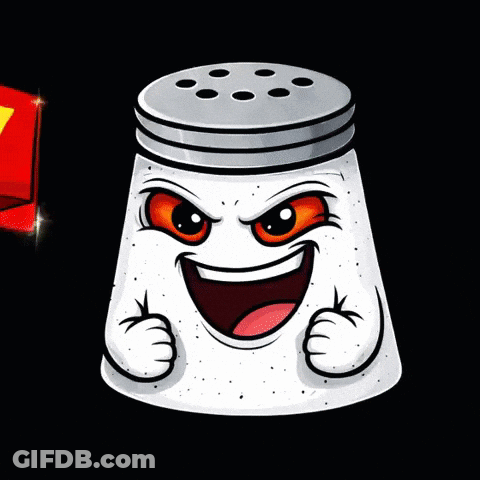 Salt Shaker With Happy Friday Banner GIF