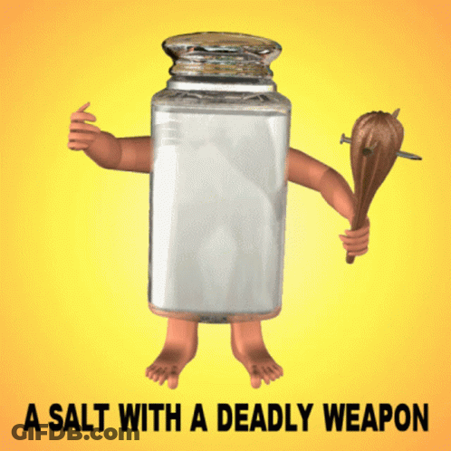 Salt With A Deadly Weapon Holding Wooden Spoon GIF