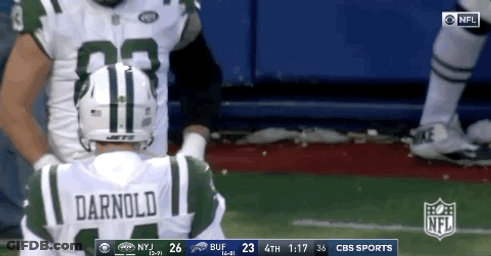 Sam Darnold Getting Pats GIF