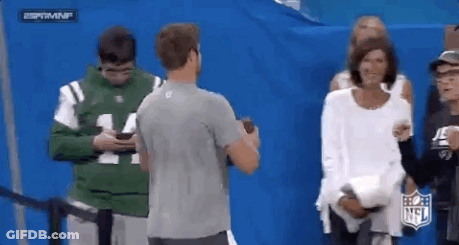 Sam Darnold Hugging Someone GIF