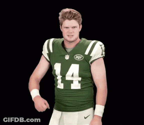 Sam Darnold Raising His Left Hand Yes GIF