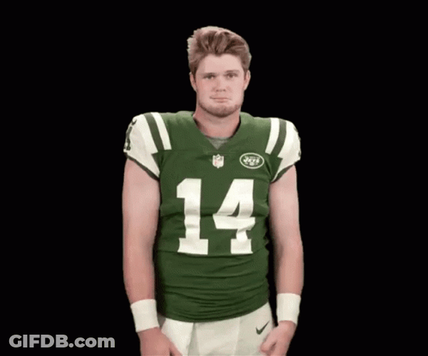 Sam Darnold Shrugging GIF