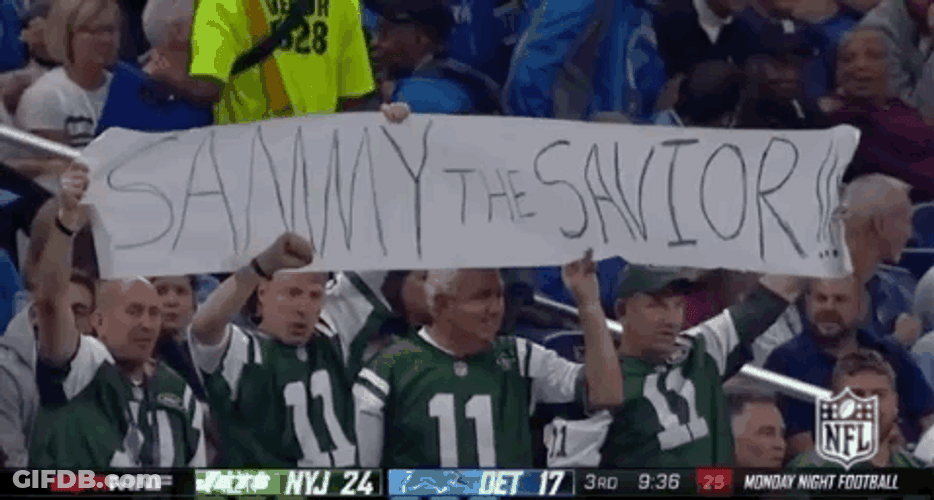 Sam Darnold The Savior Poster By Fans GIF