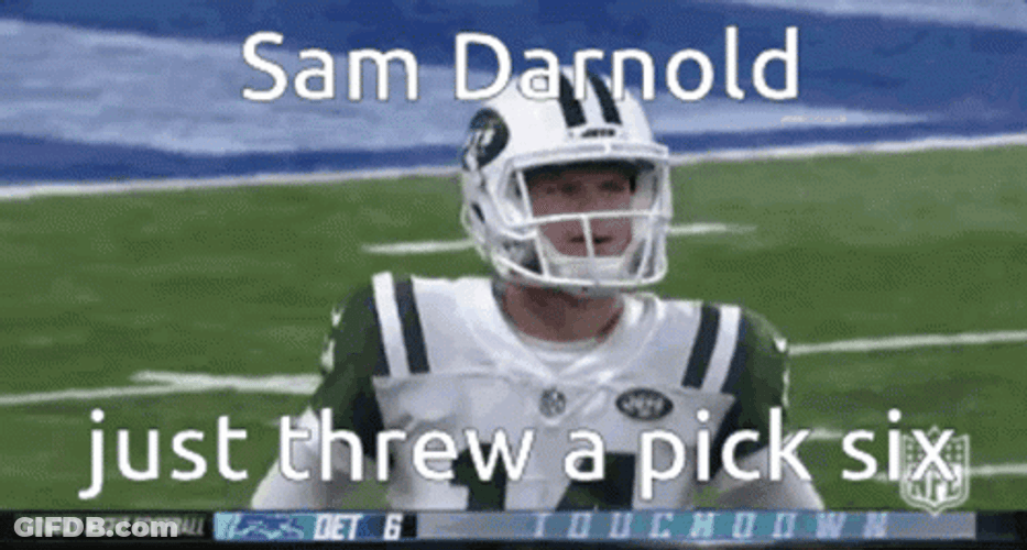 Sam Darnold Threw A Pick Six Meme GIF