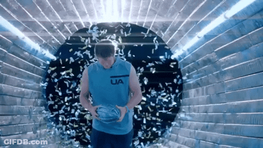 Sam Darnold Walking With Confetti GIF