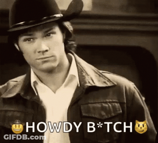 Sam Winchester Cowboy Supernatural Howdy GIF