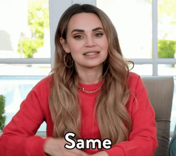 Same Pretty Lady Pointing To Self GIF