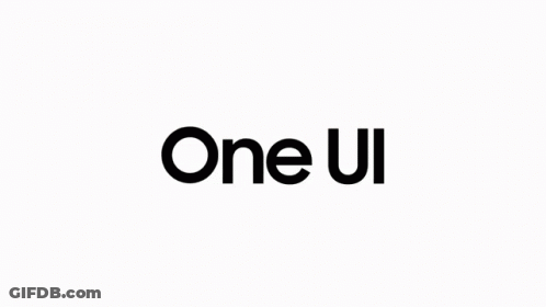 Samsung Galaxy One UI Logo Black And White GIF
