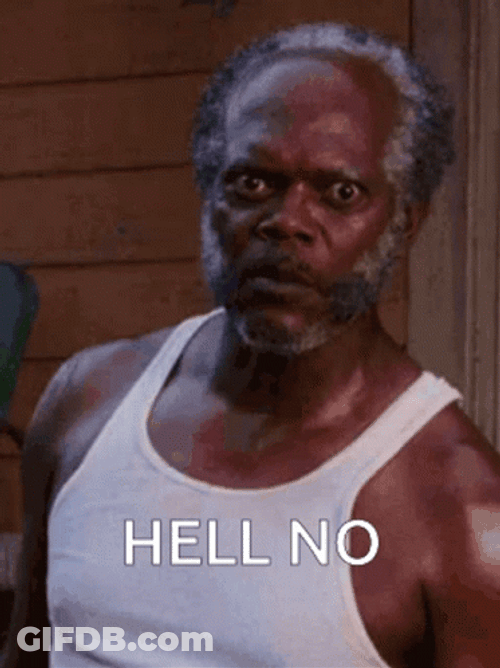 Samuel Jackson Big Eye Hell No GIF