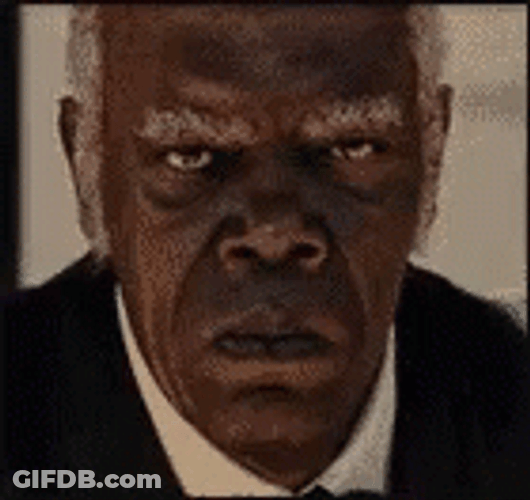 Samuel L Jackson Looking Seriously GIF