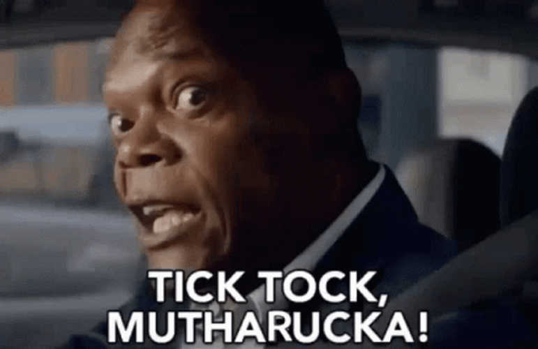 Samuel L Jackson Tick Tock Mutharucka GIF
